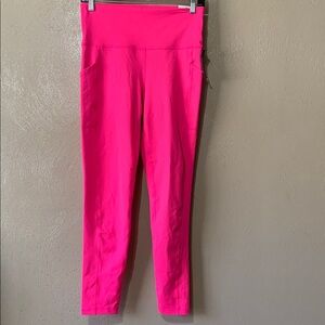 Ideology size M Bright Pink Women's Leggings Side Pockets NWT